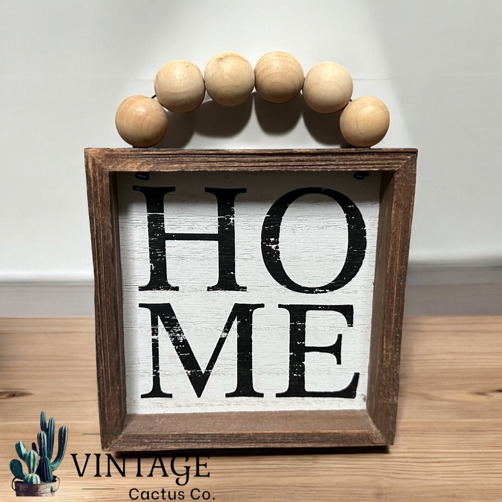 Wooden Farmhouse “Home” Plaque with/Wood Hanger from Hobby Lobby. Tiered…